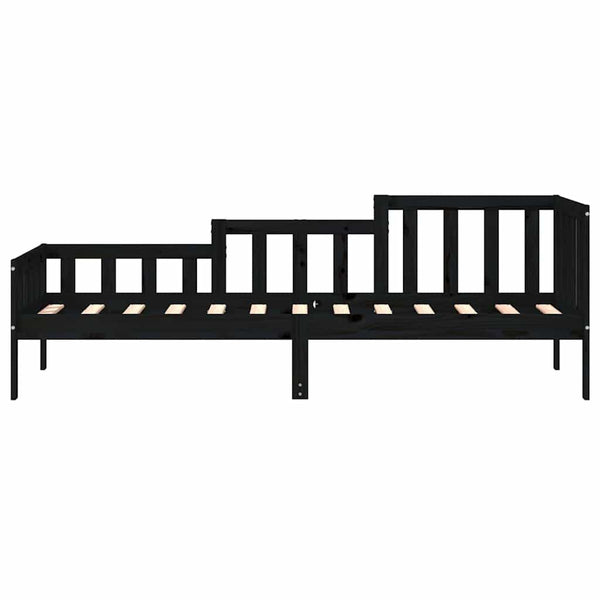 Schwarzes Schlafsofa Stereana 80x200cm (Kiefer)