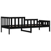 Schwarzes Schlafsofa Stereana 80x200cm (Kiefer)