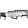 Schwarzes Schlafsofa Stereana 90x190cm (Kiefer)