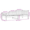 Schwarzes Schlafsofa Stereana 90x190cm (Kiefer)