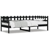 Schwarzes Schlafsofa Iuvenale 80x200cm (Kiefer)