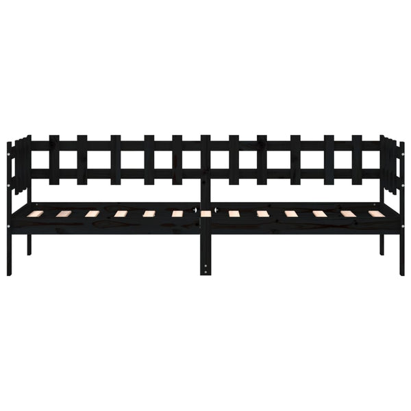 Schwarzes Schlafsofa Iuvenale 80x200cm (Kiefer)