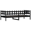 Schwarzes Schlafsofa Iuvenale 80x200cm (Kiefer)
