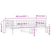 Schwarzes Schlafsofa Iuvenale 80x200cm (Kiefer)