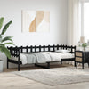 Schwarzes Schlafsofa Iuvenale 80x200cm (Kiefer)