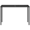 Schwarzer Gartentisch mit Glasplatte Marghiolisa 115x54x74cm (Polyrattan)