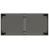 Schwarzer Gartentisch mit Glasplatte Marghiolisa 115x54x74cm (Polyrattan)