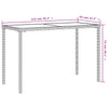 Schwarzer Gartentisch mit Glasplatte Marghiolisa 115x54x74cm (Polyrattan)