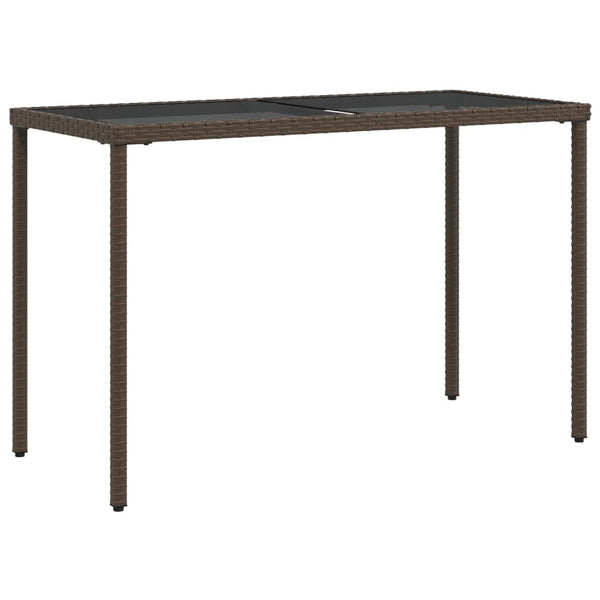 Brauner Gartentisch Marghiolisa 115x54x74cm (Polyrattan)