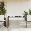 Brauner Gartentisch Marghiolisa 115x54x74cm (Polyrattan)