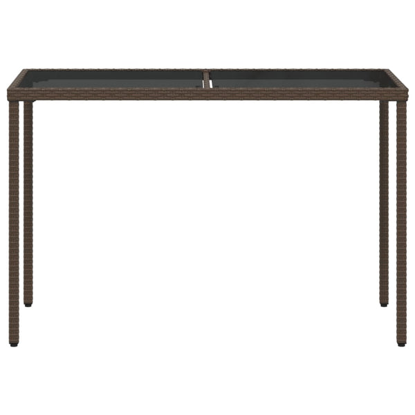 Brauner Gartentisch Marghiolisa 115x54x74cm (Polyrattan)