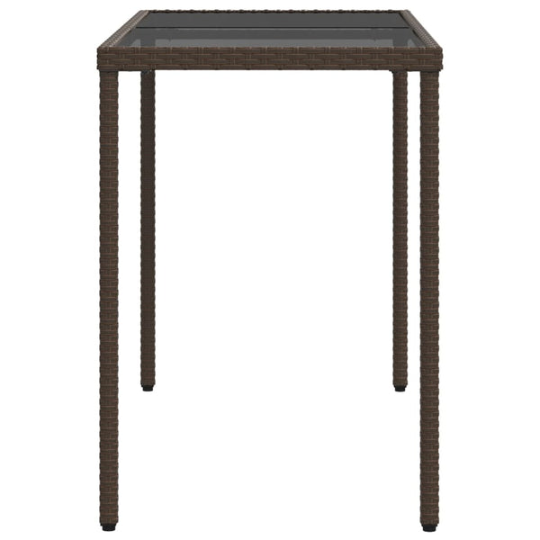 Brauner Gartentisch Marghiolisa 115x54x74cm (Polyrattan)