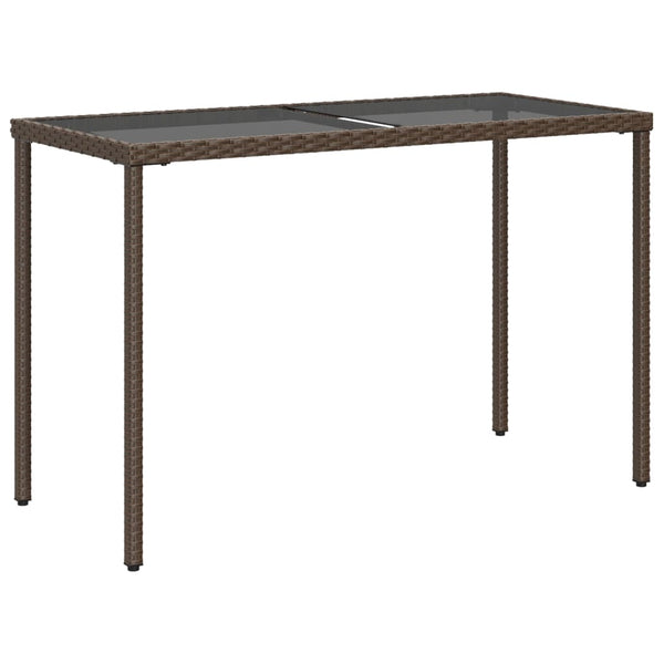 Brauner Gartentisch Marghiolisa 115x54x74cm (Polyrattan)