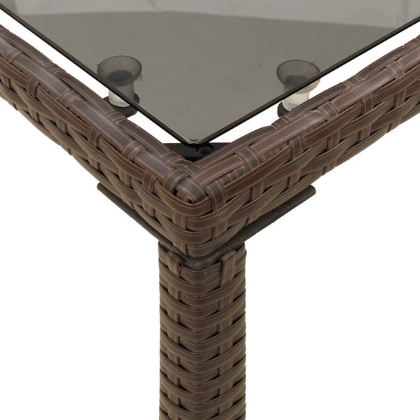 Brauner Gartentisch Marghiolisa 115x54x74cm (Polyrattan)