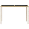 Beiger Gartentisch Marghiolisa 115x54x74cm (Glasplatte Polyrattan)