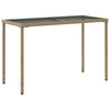 Beiger Gartentisch Marghiolisa 115x54x74cm (Glasplatte Polyrattan)