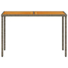 Grauer Gartentisch Akazie Tischplatte Marghiolisa 115x54x74cm (Polyrattan)