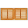 Grauer Gartentisch Akazie Tischplatte Marghiolisa 115x54x74cm (Polyrattan)