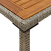 Grauer Gartentisch Akazie Tischplatte Marghiolisa 115x54x74cm (Polyrattan)