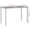 Grauer Gartentisch Akazie Tischplatte Marghiolisa 115x54x74cm (Polyrattan)