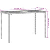 Beiger Gartentisch mit Holzplatte Marghiolisa 115x54x74cm (Polyrattan)