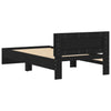 Schwarzes Bettgestell mit Kopfteil Dariu 100x200cm (Holz)