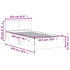 Schwarzes Bettgestell mit Kopfteil Dariu 100x200cm (Holz)