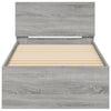 Bettgestell Sonoma Grau mit Kopfteil Dariu 75x190cm (Holz)