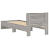 Bettgestell Sonoma Grau mit Kopfteil Dariu 75x190cm (Holz)
