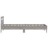 Graues Sonoma Bettgestell mit Kopfteil und LED-Beleuchtung Aura 100x200cm