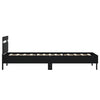 Schwarzes Bettgestell mit Kopfteil und LED-Beleuchtung Aura 75x190cm