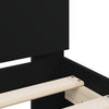 Schwarzes Bettgestell mit Kopfteil und LED-Beleuchtung Aura 75x190cm