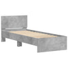 Betongraues Bettgestell mit Kopfteil und LED-Beleuchtung Galasel 75x190cm
