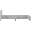 Betongraues Bettgestell mit Kopfteil und LED-Beleuchtung Galasel 75x190cm
