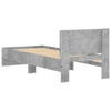 Betongraues Bettgestell mit Kopfteil und LED-Beleuchtung Galasel 75x190cm
