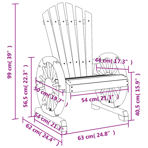 Gartenstuhl Iones Adirondack (Fichte)