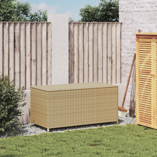 Beige Gartenaufbewahrungsbox Dulcineia 190 l (Polyrattan)