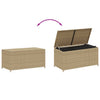Beige Gartenaufbewahrungsbox Dulcineia 190 l (Polyrattan)