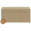 Beige puutarhan säilytyslaatikko Dulcineia 190 l (pyörillä polyrottinki)