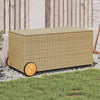 Beige puutarhan säilytyslaatikko Dulcineia 190 l (pyörillä polyrottinki)