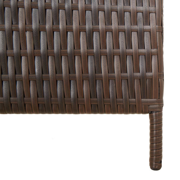 Raumteiler Dacia in Braun (Polyrattan, 4-teilig)