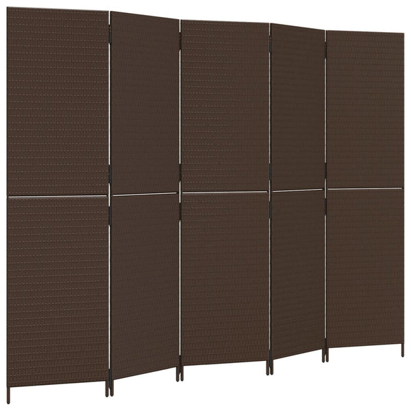 Dacia brauner Raumteiler (5 Paneele Polyrattan)