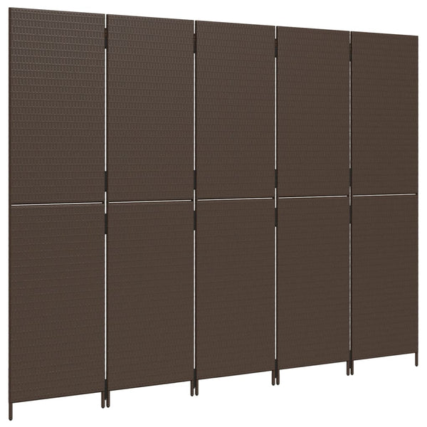 Dacia brauner Raumteiler (5 Paneele Polyrattan)
