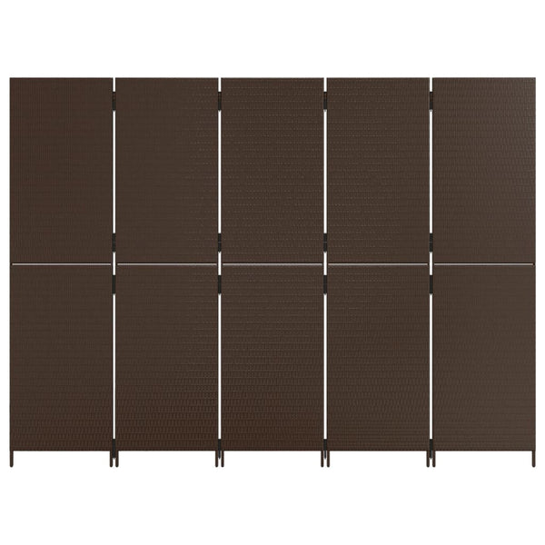 Dacia brauner Raumteiler (5 Paneele Polyrattan)