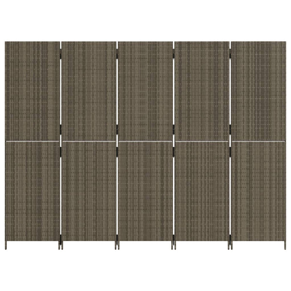 Raumteiler Dacia Grau (Polyrattan, 5 Paneele)