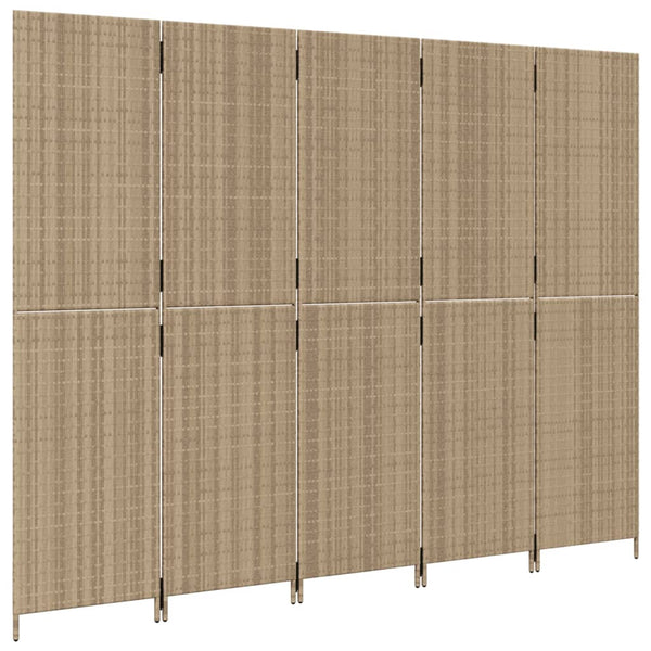 Dacia Raumteiler beige (5 Paneele, Polyrattan)