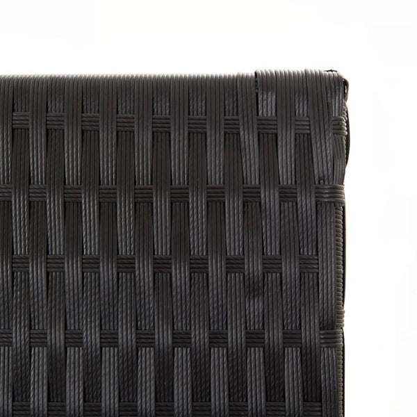 Dacia Raumteiler, schwarz (6 Paneele Polyrattan)