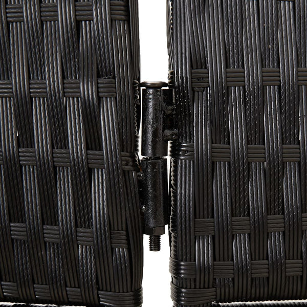 Dacia Raumteiler, schwarz (6 Paneele Polyrattan)