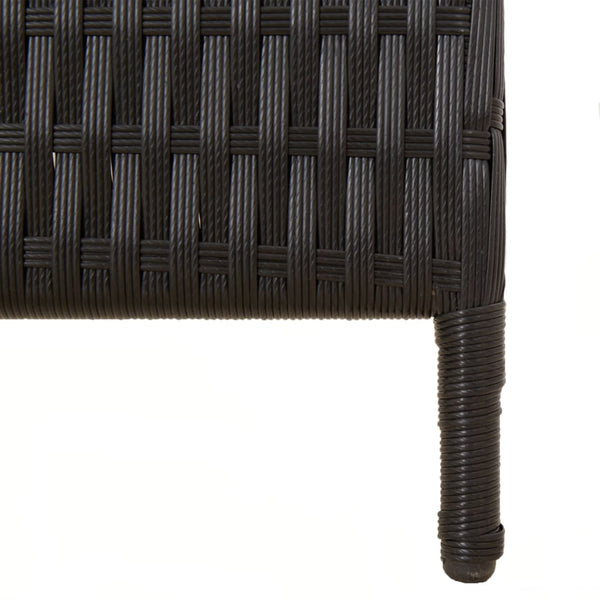 Dacia Raumteiler, schwarz (6 Paneele Polyrattan)