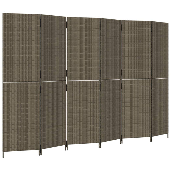 Grauer Raumteiler 6 Paneele Dacia (Polyrattan)